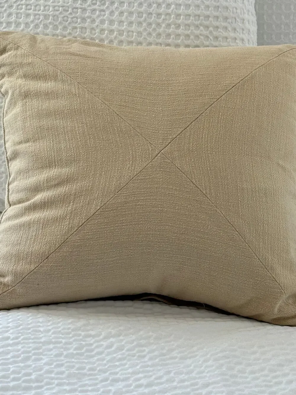 World Market Cotton Pillow Cover 20x20 Neutral Texture Organic Modern Home Decor